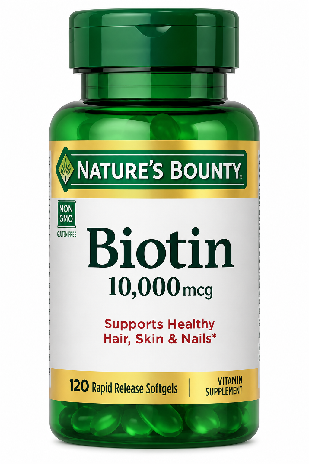 Nature’s Bounty Biotin 10.000 mcg – 120 Softgels