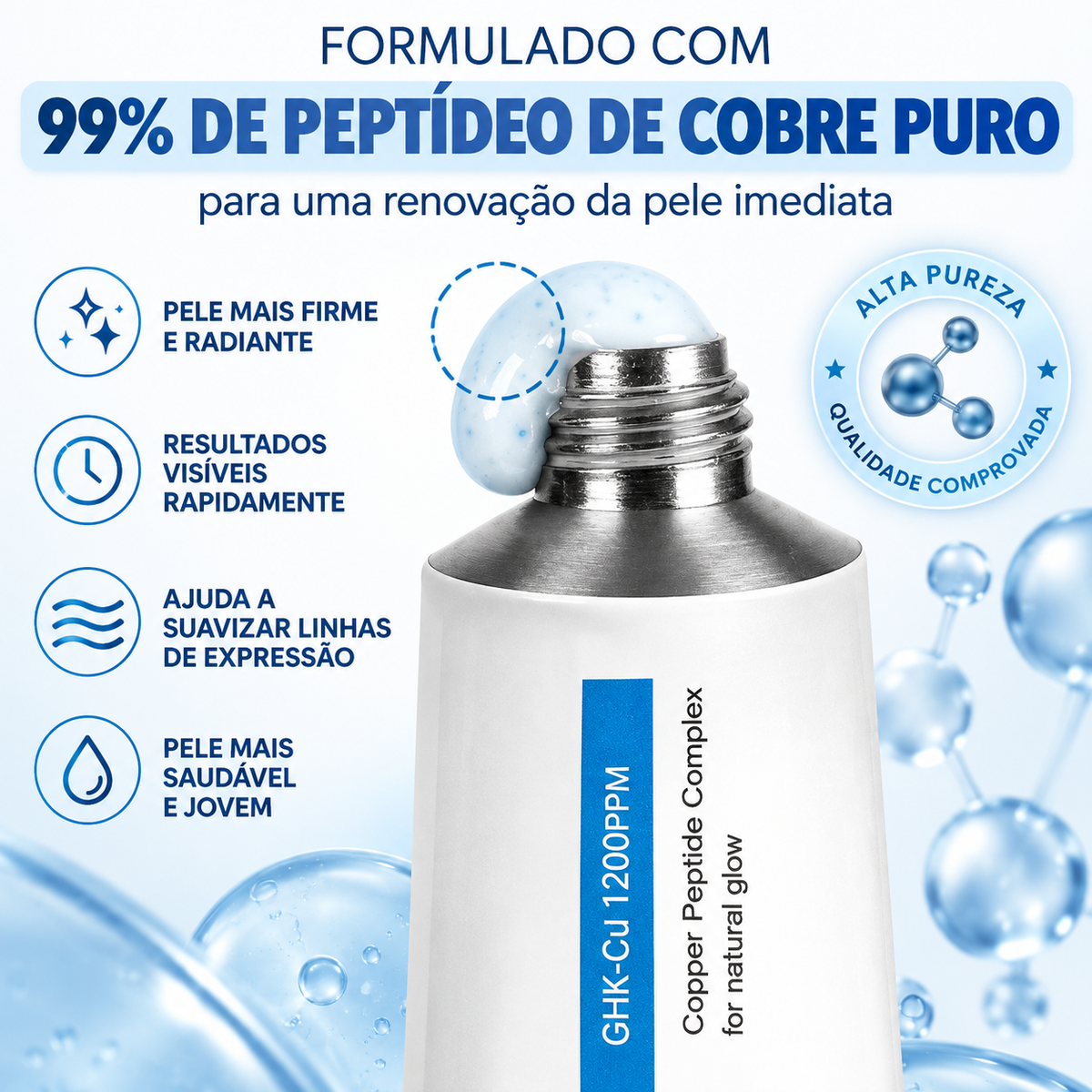 Creme Facial Copper Peptide 12 TOSOWOONG 50ml