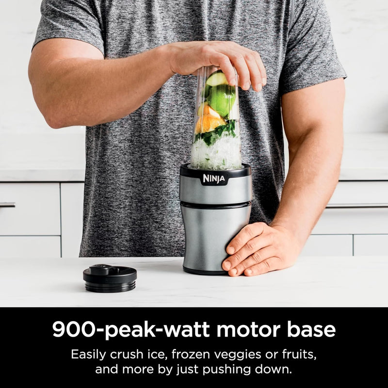 Ninja Liquidificador pessoal compacto BN301 Nutri-Blender, motor de 900 watts