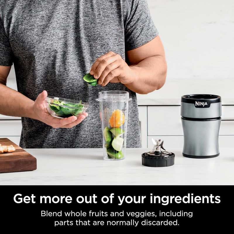 Ninja Liquidificador pessoal compacto BN301 Nutri-Blender, motor de 900 watts