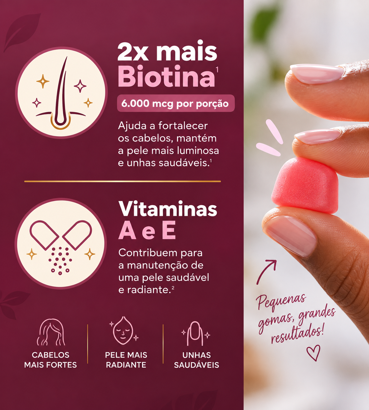 Nature’s Bounty Hair, Skin & Nails 6000 mcg – 200 Gummies