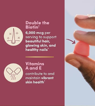 Nature’s Bounty Hair, Skin & Nails 6000 mcg – 200 Gummies